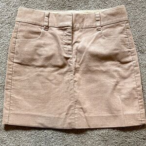NWT JCrew Classic Corduroy Light Tan Women's Skirt Sz 00
